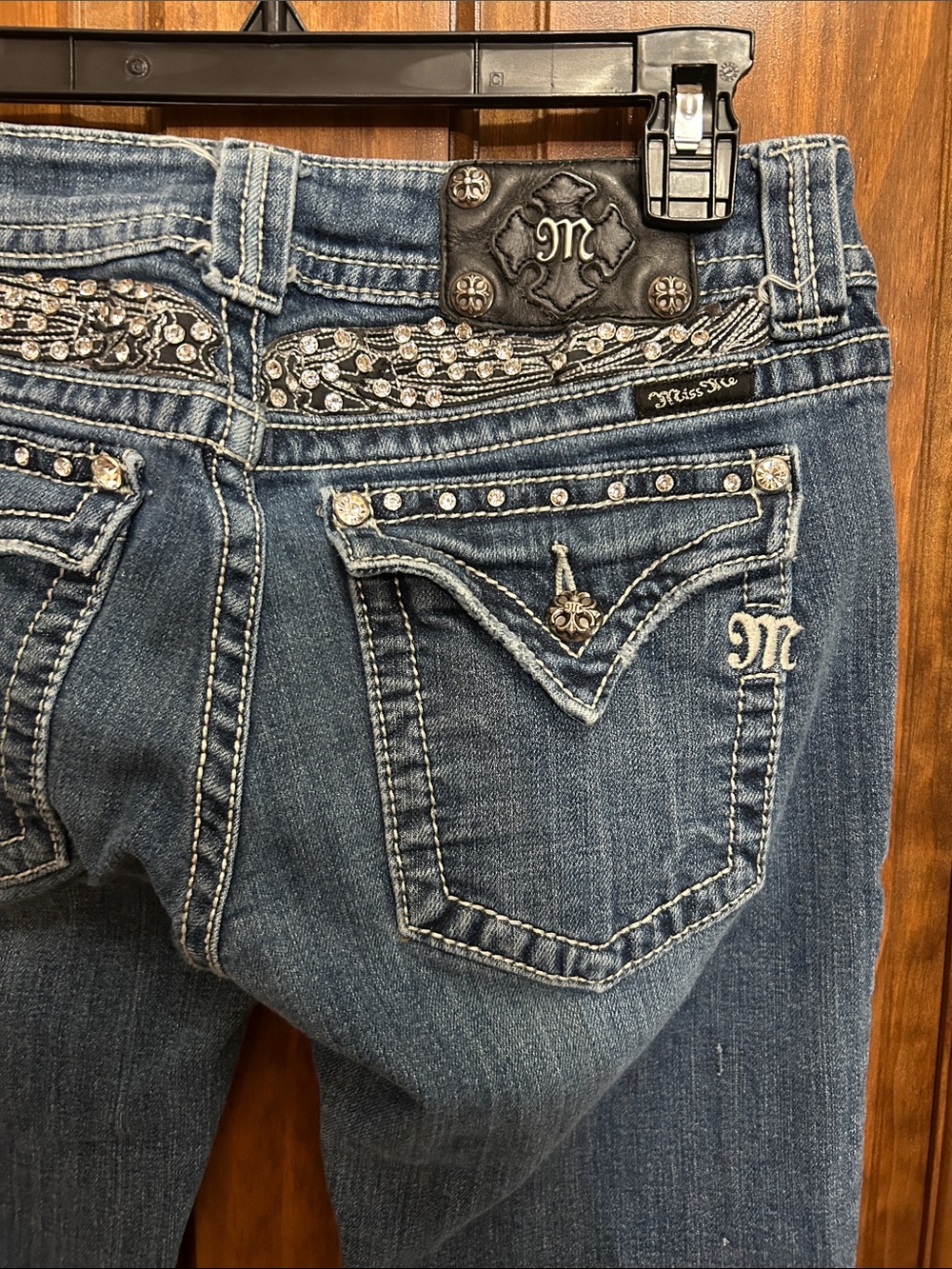 Miss Me Women’s Bootcut Jeans JP5011-3 waist 30 inseam 31 (hemmed) (H-37) - Picture 3 of 8